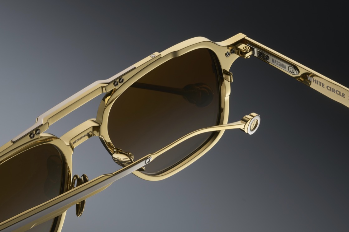 MASSADA White Circle — Gold Detail